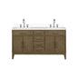 Laurel 60 in W x 22 in D Grey Oak Double Bath Vanity