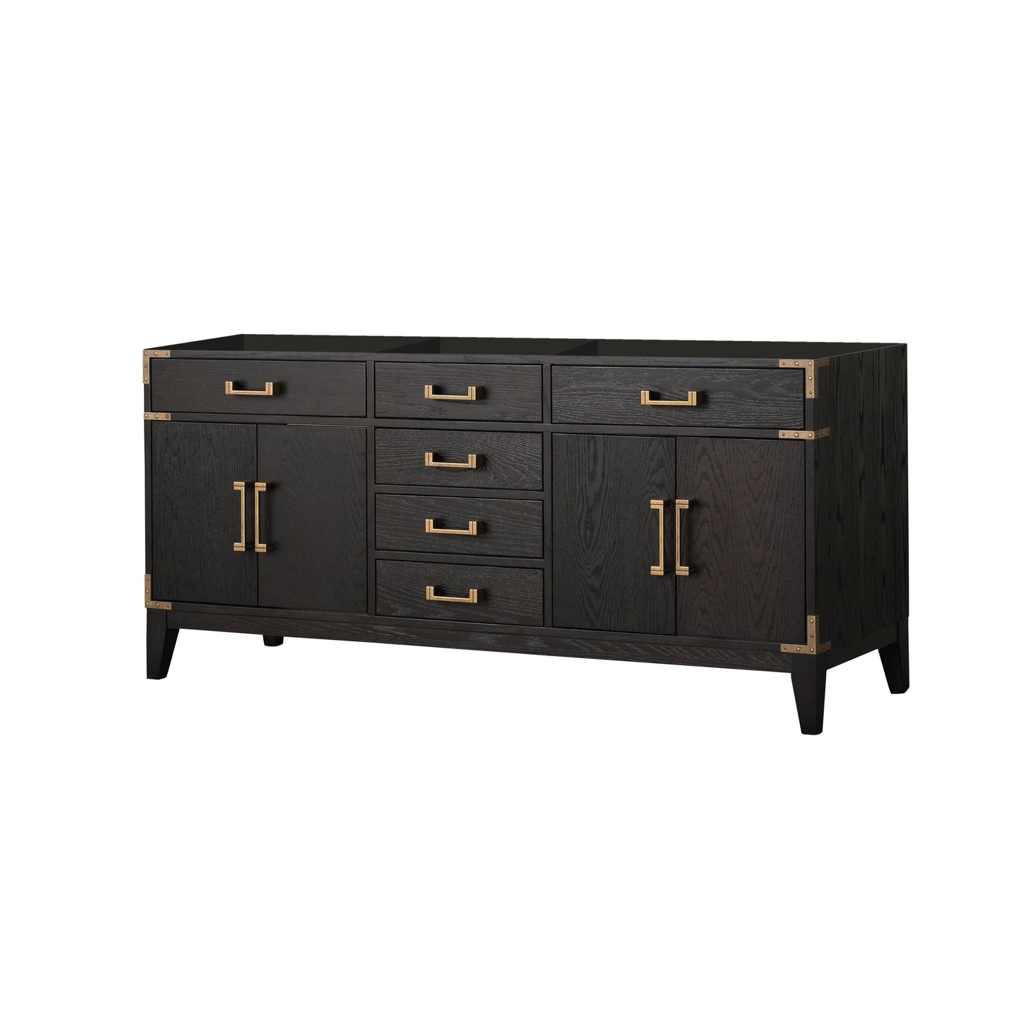 Laurel 72 in W x 22 in D Black Oak Double Bath Vanity