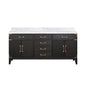 Laurel 72 in W x 22 in D Black Oak Double Bath Vanity