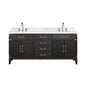 Laurel 72 in W x 22 in D Black Oak Double Bath Vanity