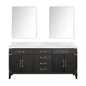 Laurel 72 in W x 22 in D Black Oak Double Bath Vanity