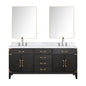 Laurel 72 in W x 22 in D Black Oak Double Bath Vanity