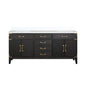 Laurel 72 in W x 22 in D Black Oak Double Bath Vanity
