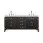 Laurel 72 in W x 22 in D Black Oak Double Bath Vanity