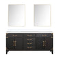 Laurel 72 in W x 22 in D Black Oak Double Bath Vanity