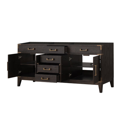 Laurel 72 in W x 22 in D Brown Oak Double Bath Vanity