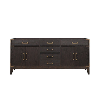 Laurel 72 in W x 22 in D Brown Oak Double Bath Vanity