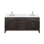 Laurel 72 in W x 22 in D Brown Oak Double Bath Vanity