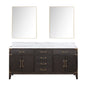 Laurel 72 in W x 22 in D Brown Oak Double Bath Vanity