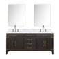 Laurel 72 in W x 22 in D Brown Oak Double Bath Vanity