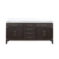 Laurel 72 in W x 22 in D Brown Oak Double Bath Vanity
