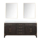 Laurel 72 in W x 22 in D Brown Oak Double Bath Vanity
