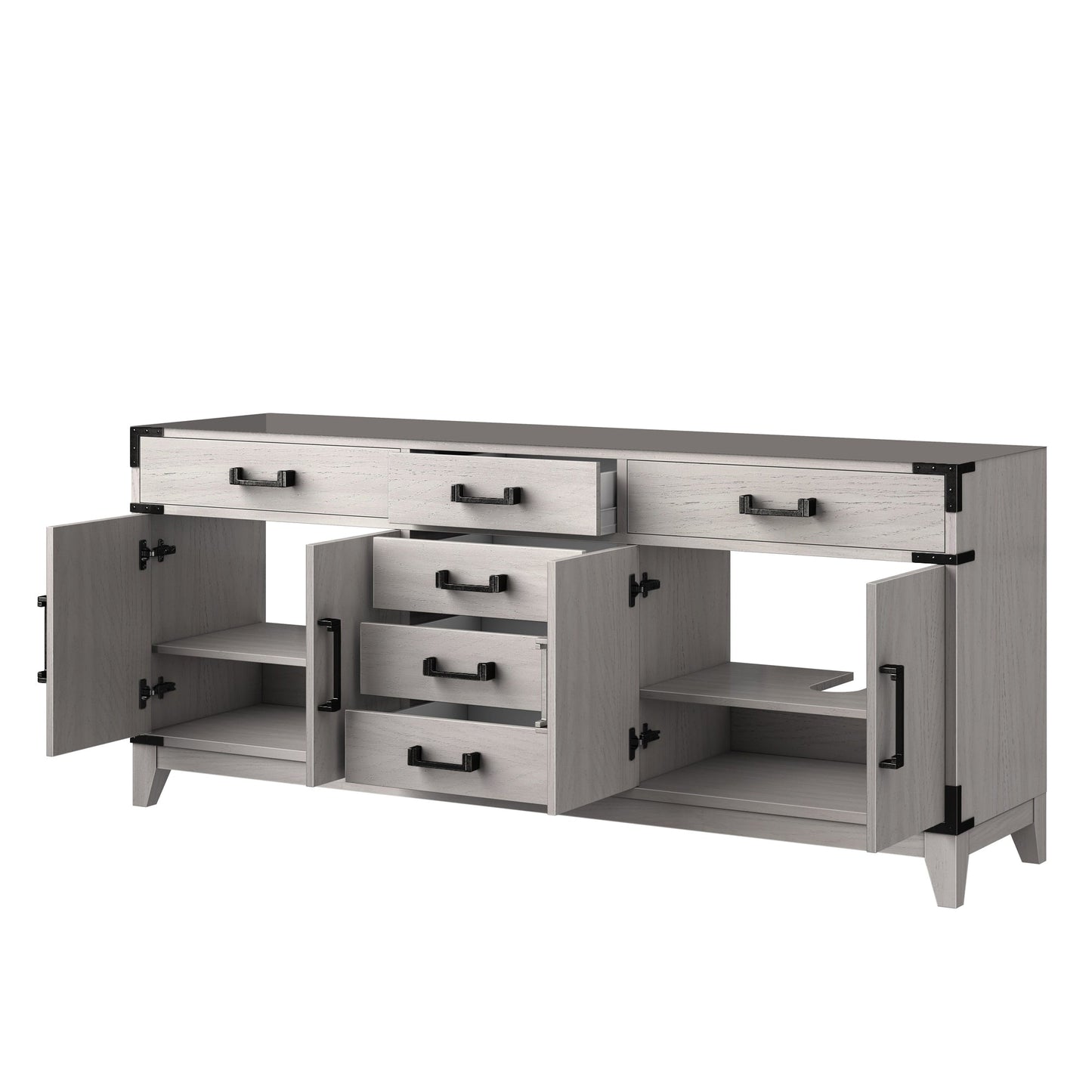 Laurel 72 in W x 22 in D White Oak Double Bath Vanity