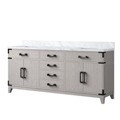 Laurel 72 in W x 22 in D White Oak Double Bath Vanity
