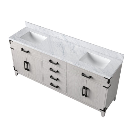 Laurel 72 in W x 22 in D White Oak Double Bath Vanity