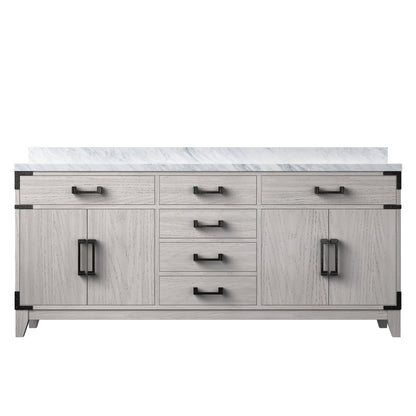 Laurel 72 in W x 22 in D White Oak Double Bath Vanity
