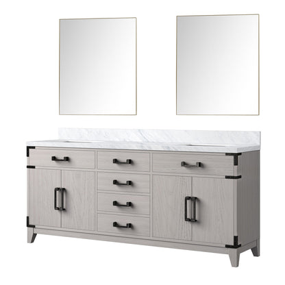 Laurel 72 in W x 22 in D White Oak Double Bath Vanity