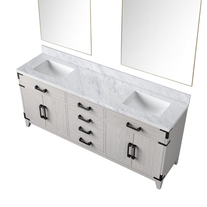 Laurel 72 in W x 22 in D White Oak Double Bath Vanity