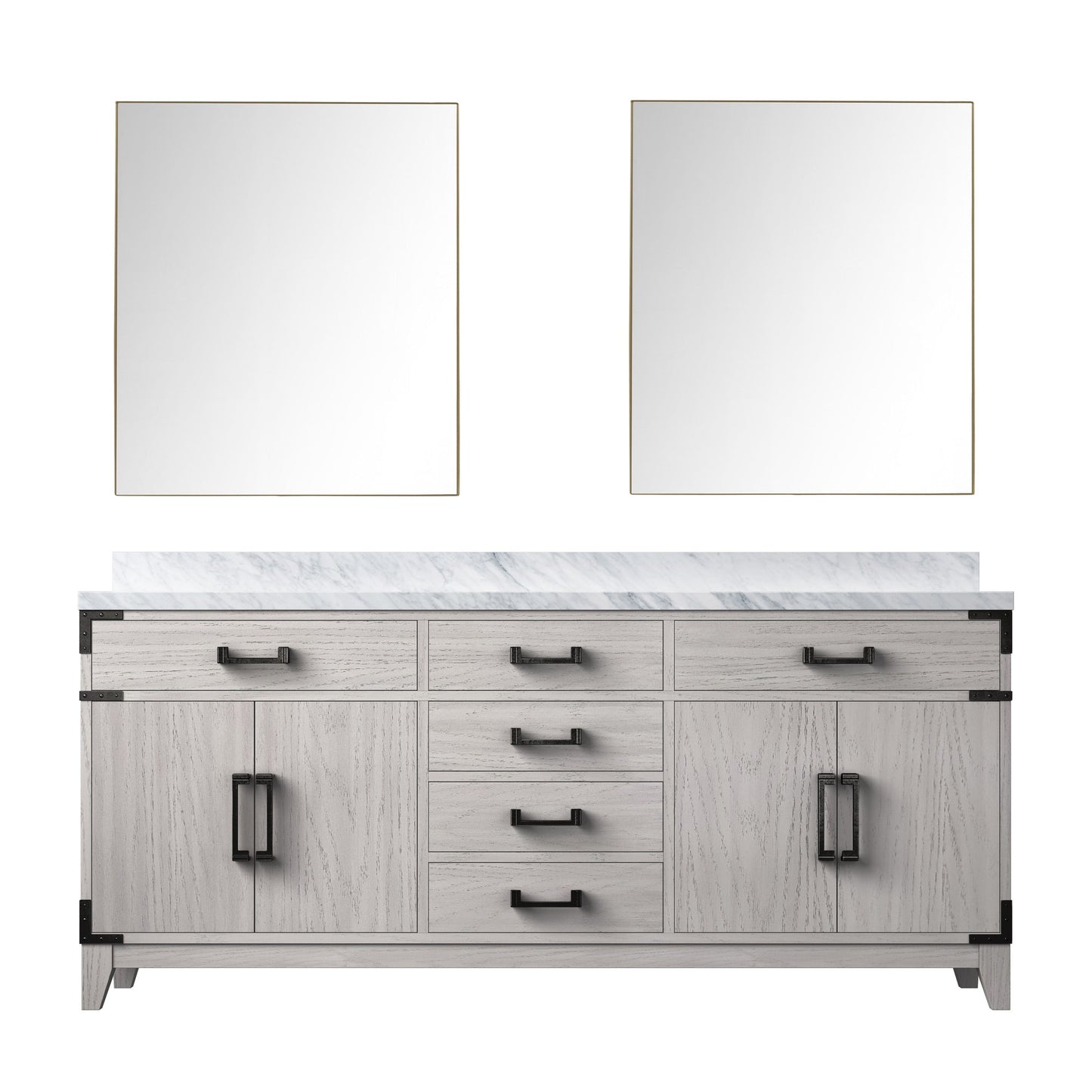 Laurel 72 in W x 22 in D White Oak Double Bath Vanity