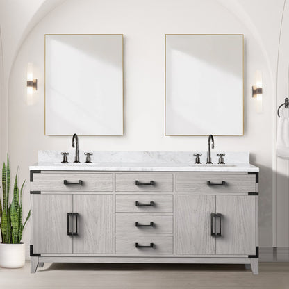 Laurel 72 in W x 22 in D White Oak Double Bath Vanity