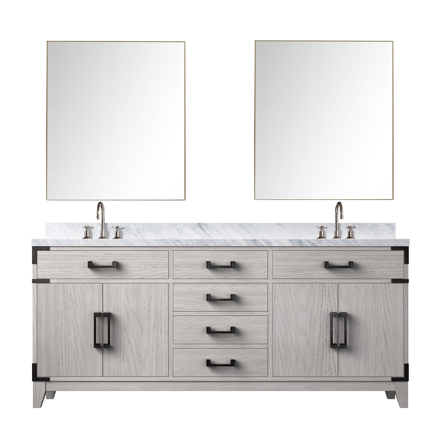 Laurel 72 in W x 22 in D White Oak Double Bath Vanity