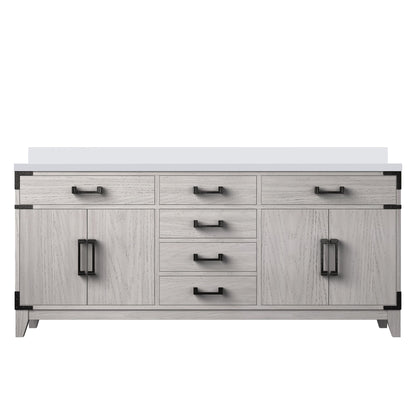 Laurel 72 in W x 22 in D White Oak Double Bath Vanity
