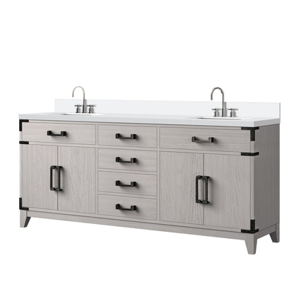 Laurel 72 in W x 22 in D White Oak Double Bath Vanity
