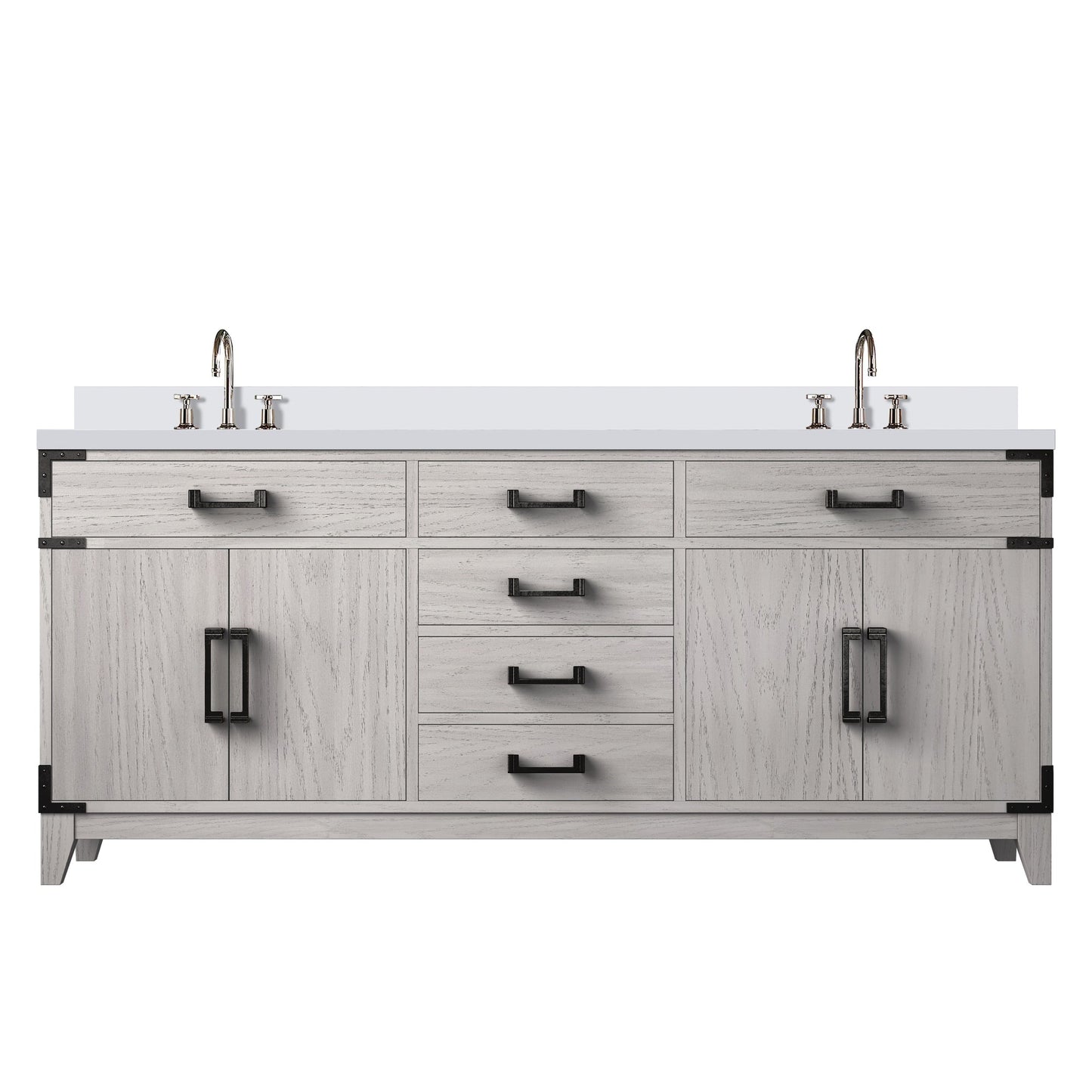 Laurel 72 in W x 22 in D White Oak Double Bath Vanity