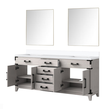Laurel 72 in W x 22 in D White Oak Double Bath Vanity