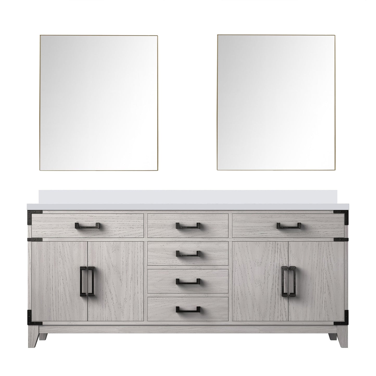Laurel 72 in W x 22 in D White Oak Double Bath Vanity