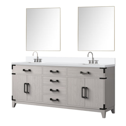Laurel 72 in W x 22 in D White Oak Double Bath Vanity