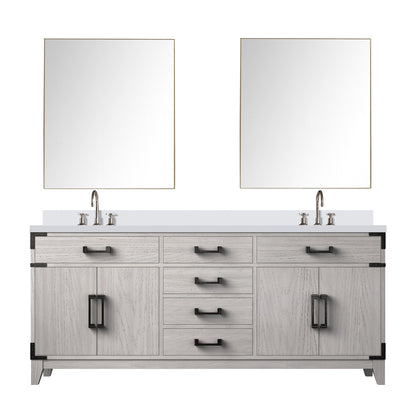 Laurel 72 in W x 22 in D White Oak Double Bath Vanity