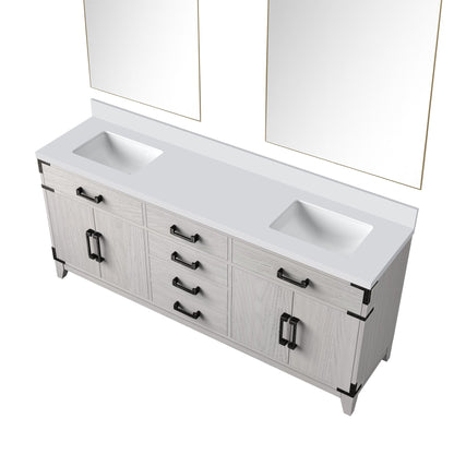 Laurel 72 in W x 22 in D White Oak Double Bath Vanity