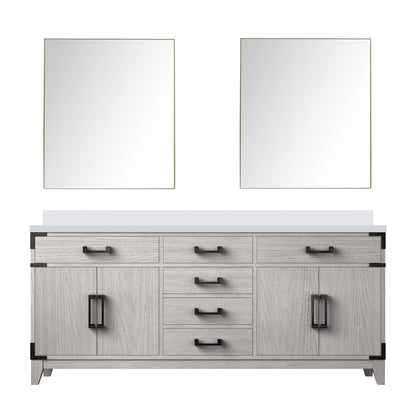 Laurel 72 in W x 22 in D White Oak Double Bath Vanity