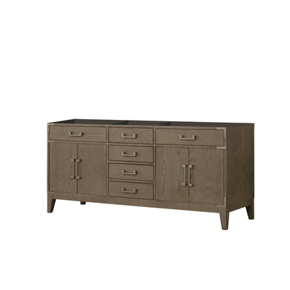 Laurel 72 in W x 22 in D Grey Oak Double Bath Vanity
