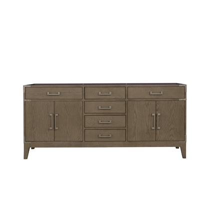 Laurel 72 in W x 22 in D Grey Oak Double Bath Vanity
