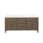 Laurel 72 in W x 22 in D Grey Oak Double Bath Vanity