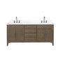 Laurel 72 in W x 22 in D Grey Oak Double Bath Vanity