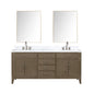 Laurel 72 in W x 22 in D Grey Oak Double Bath Vanity