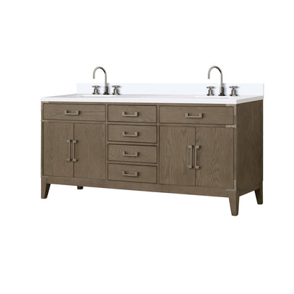 Laurel 72 in W x 22 in D Grey Oak Double Bath Vanity
