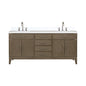 Laurel 72 in W x 22 in D Grey Oak Double Bath Vanity