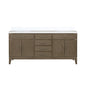 Laurel 72 in W x 22 in D Grey Oak Double Bath Vanity