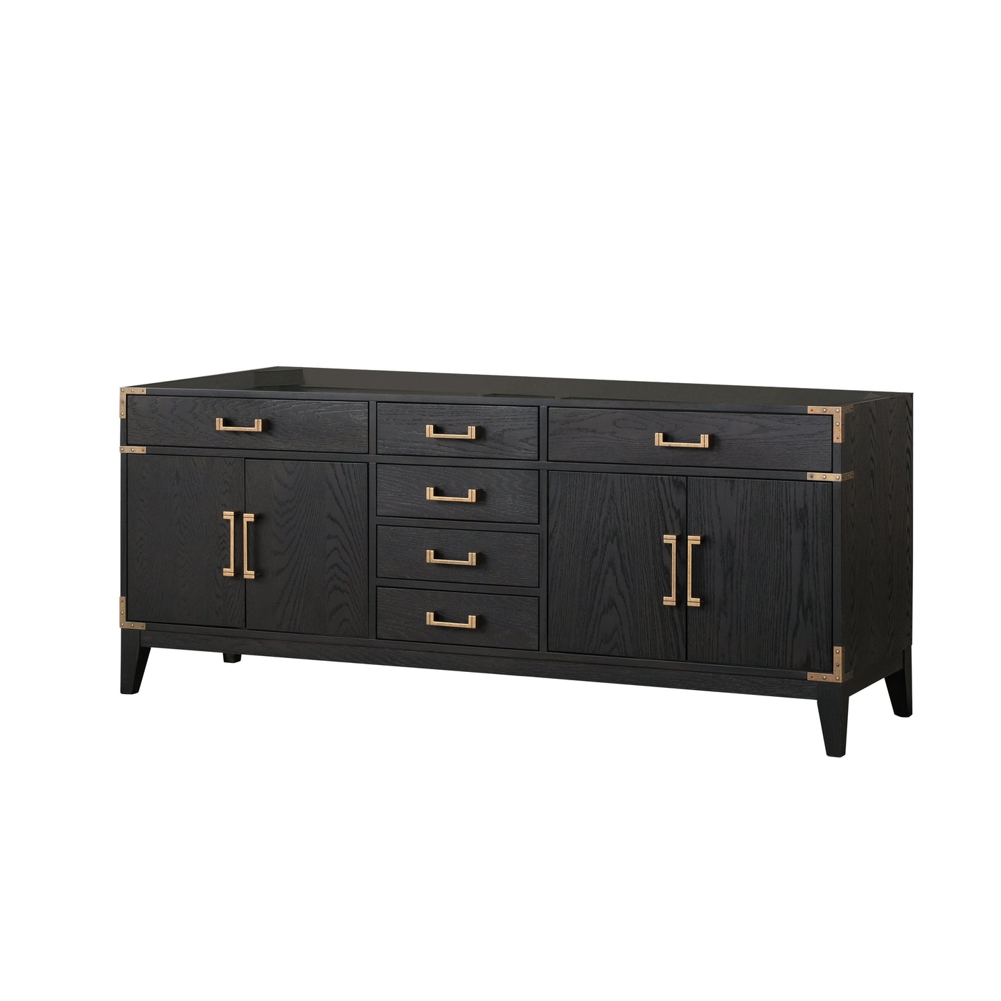 Laurel 80 in W x 22 in D Black Oak Double Bath Vanity