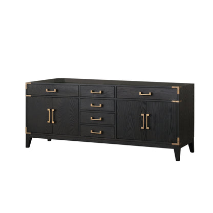 Laurel 80 in W x 22 in D Black Oak Double Bath Vanity