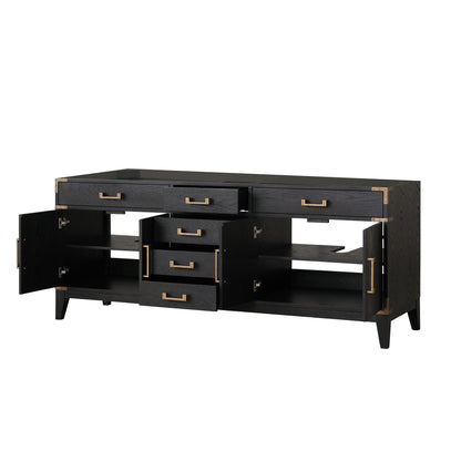 Laurel 80 in W x 22 in D Black Oak Double Bath Vanity