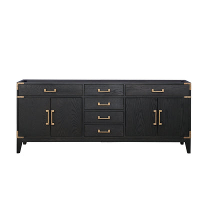 Laurel 80 in W x 22 in D Black Oak Double Bath Vanity