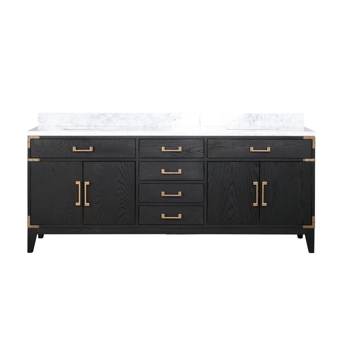 Laurel 80 in W x 22 in D Black Oak Double Bath Vanity