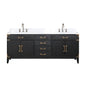 Laurel 80 in W x 22 in D Black Oak Double Bath Vanity