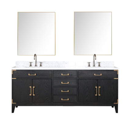 Laurel 80 in W x 22 in D Black Oak Double Bath Vanity