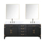 Laurel 80 in W x 22 in D Black Oak Double Bath Vanity